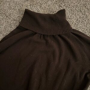 Take Out Dark Brown Turtleneck Sweater
